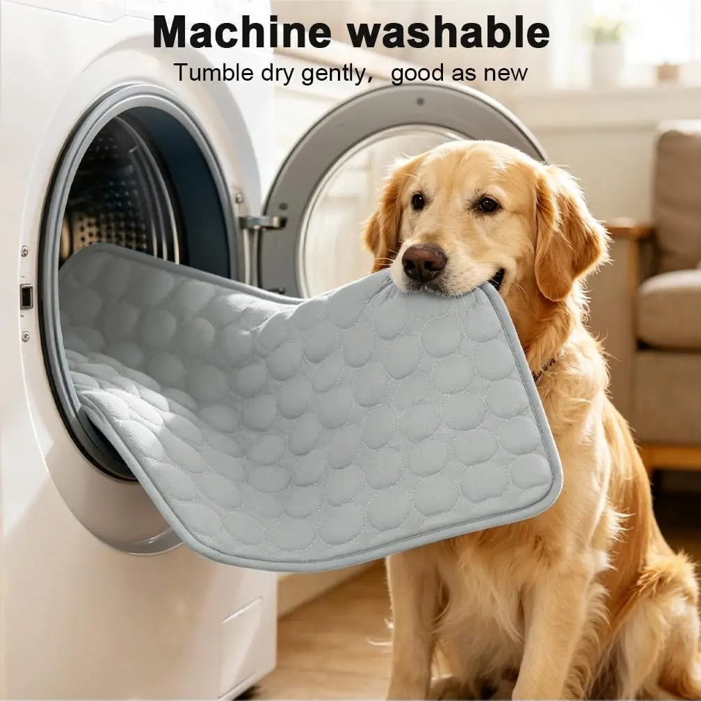 Ultimate Dog Cooling Mat - Refreshing Ice Silk Pad for Small & Medium Dogs, Waterproof & Non-Slip, Perfect for Summer Indoor & Outdoor Use!