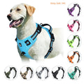 Durable Reflective Dog Harness with No-Pull Design, Adjustable Soft-Padded Vest, Dual Leash Clips, and Easy-Control Handle for Large Dogs