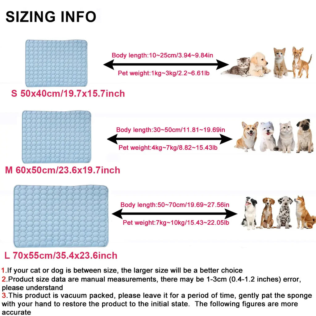 Ultimate Dog Cooling Mat - Refreshing Ice Silk Pad for Small & Medium Dogs, Waterproof & Non-Slip, Perfect for Summer Indoor & Outdoor Use!