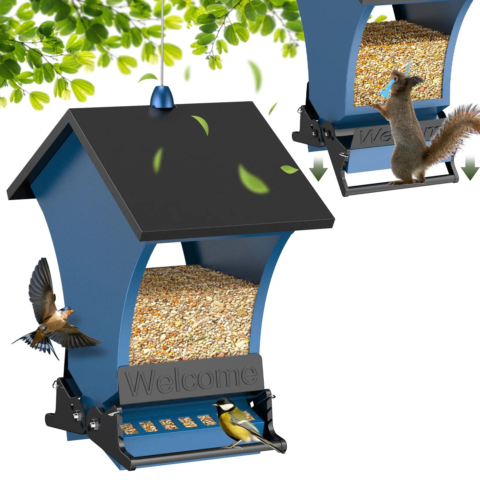 Wildpark Squirrel Proof Bird Feeder – Durable, Vibrant Orange, Perfect for Cardinals & Chickadees – Ideal Gift for Bird Lovers, Moms & Grandmas