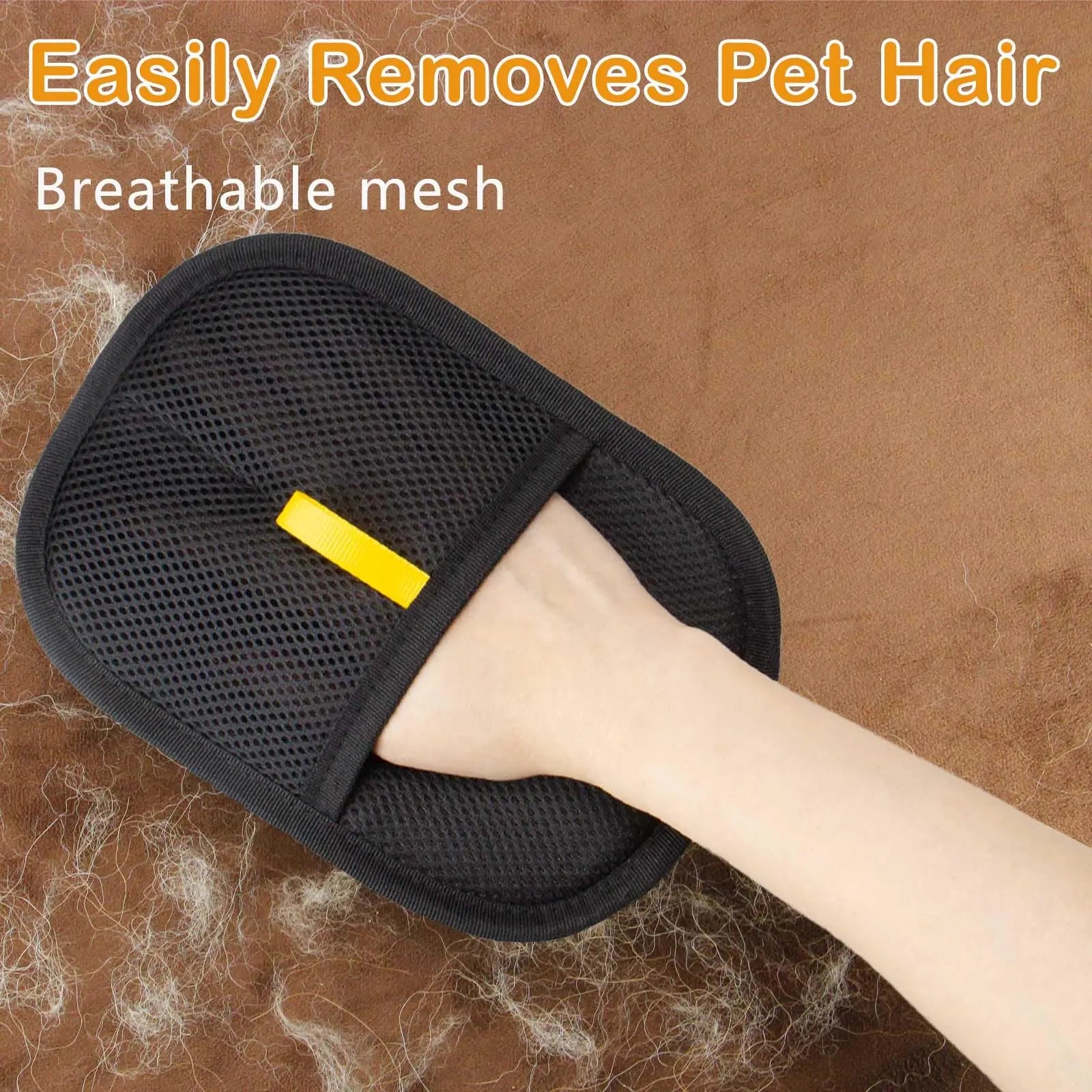 Electrostatic Pet Hair Removal Glove - Reusable Magic Brush for Efficient Hair Removal on Furniture, Carpets, and Car Seats (Black, 1 Pack)