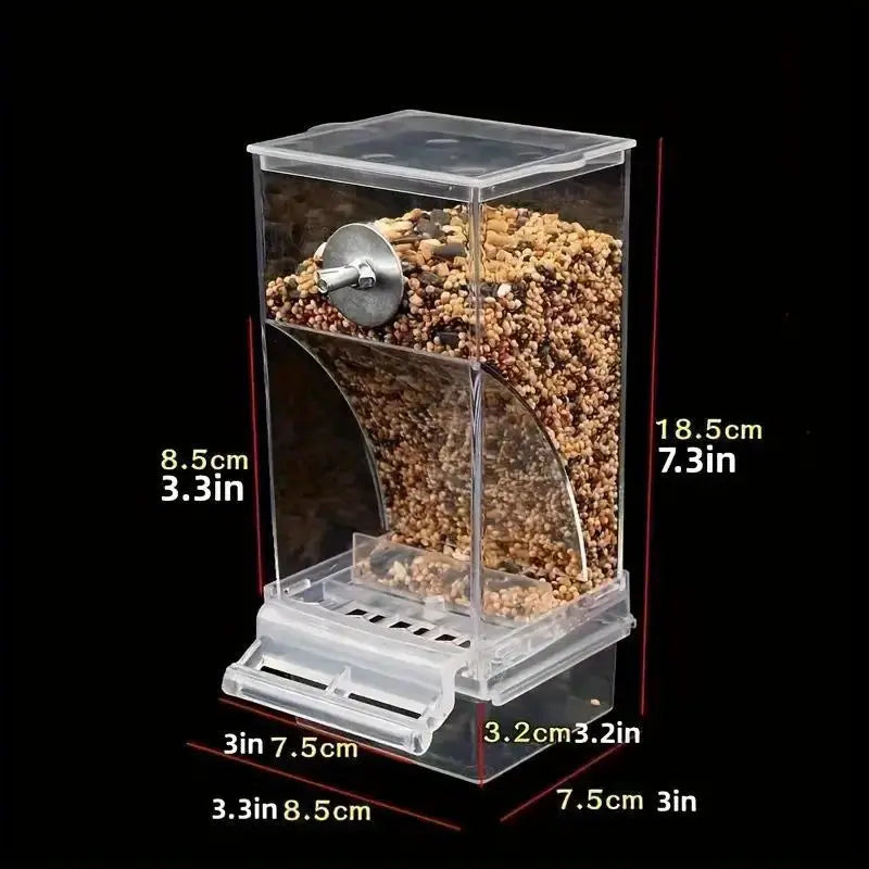 Hanging Pet Feeder and Water Dispenser Combo, Bird Feeding Tool, No Electricity Required, Automatic Gravity Feeder Parrot Food and Water Solution, Ideal for Parakeets, Lovebirds, and Squirrels