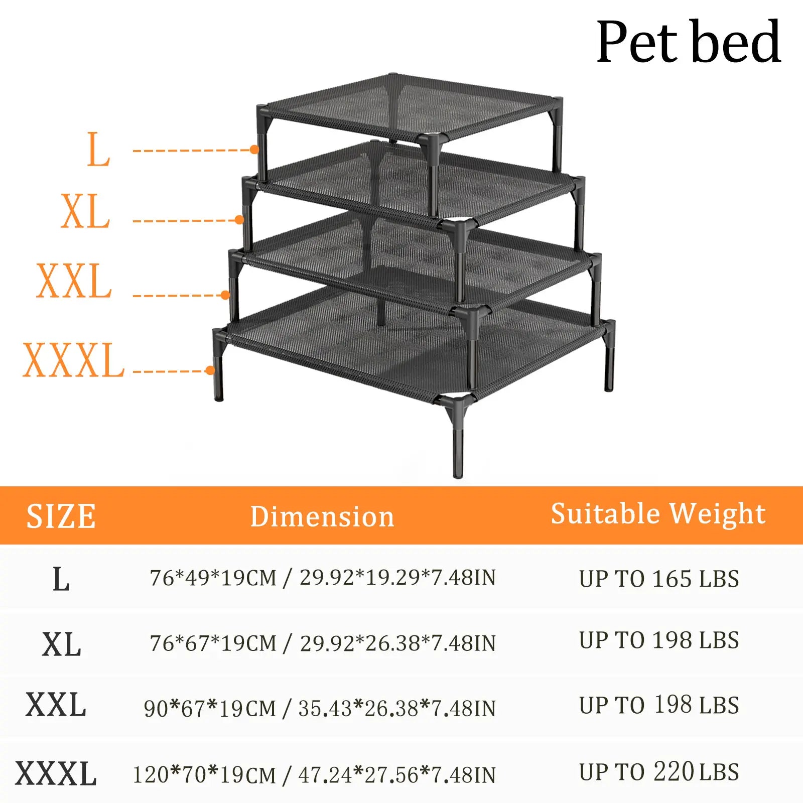 Elevate Your Dog's Comfort: Premium Portable Elevated Bed for Medium & Large Dogs - Breathable Mesh Hammock for Ultimate Summer Relaxation!