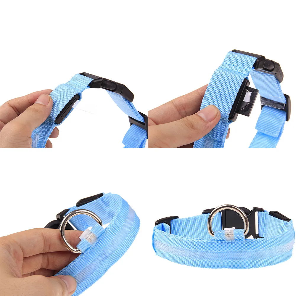 Illuminate Your Pet's Safety with the LED Adjustable Dog Collar - Blinking, Flashing, and Waterproof!