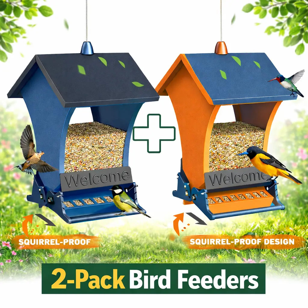 Wildpark Squirrel Proof Bird Feeder – Durable, Vibrant Orange, Perfect for Cardinals & Chickadees – Ideal Gift for Bird Lovers, Moms & Grandmas