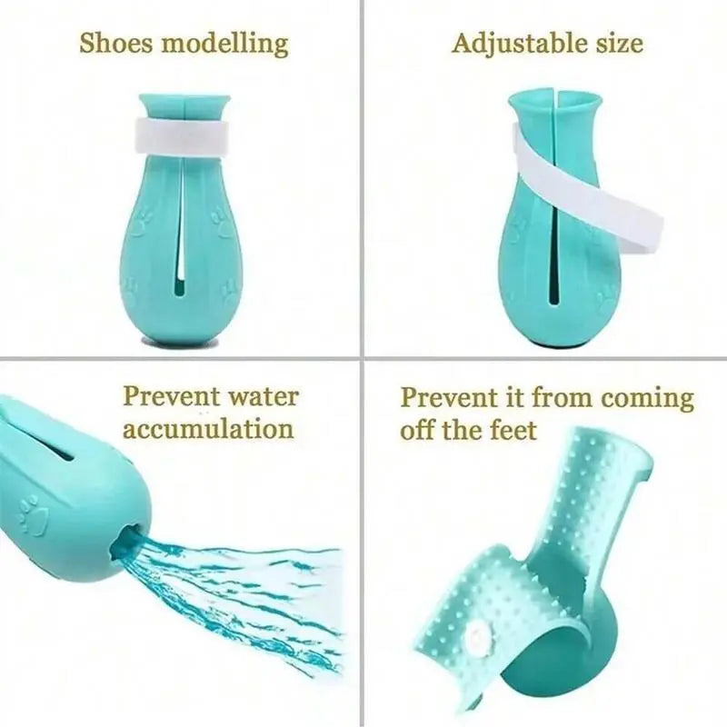 Keep Your Furry Friends Safe and Stylish with Our Cat Bathing Shoes! 🐾✨ 4 Pairs of Silicone Paw Protectors for Stress-Free Baths! 🛁❤️ #PetGrooming #CatCare