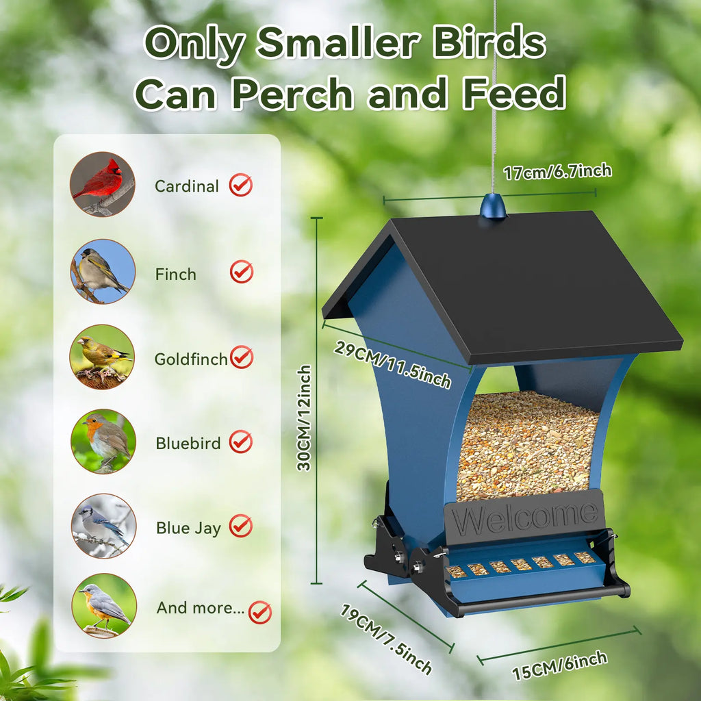 Wildpark Squirrel Proof Bird Feeder – Durable, Vibrant Orange, Perfect for Cardinals & Chickadees – Ideal Gift for Bird Lovers, Moms & Grandmas
