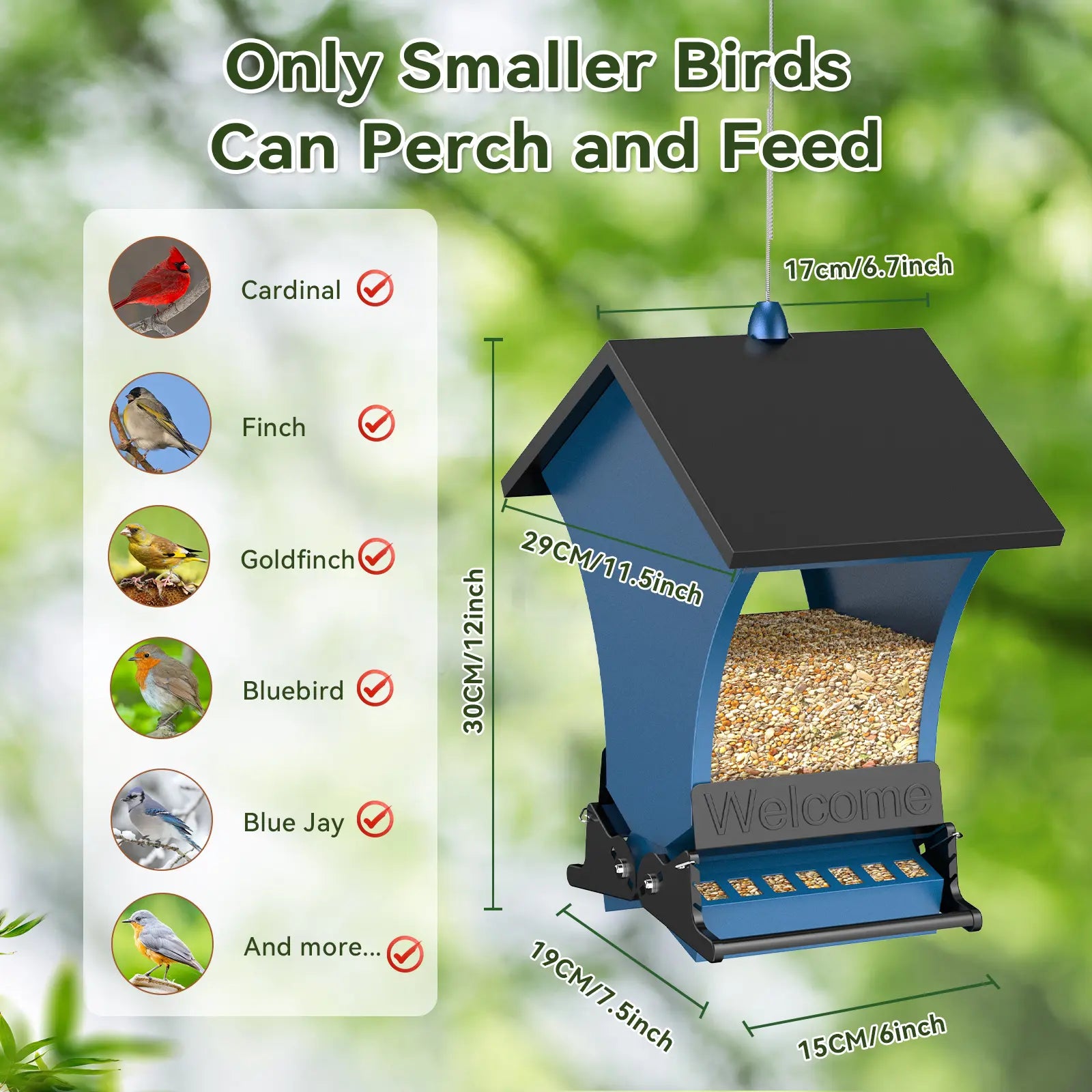 Wildpark Squirrel Proof Bird Feeder – Durable, Vibrant Orange, Perfect for Cardinals & Chickadees – Ideal Gift for Bird Lovers, Moms & Grandmas