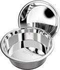 Premium Non-Slip Stainless Steel Dog Bowls Set - Dishwasher Safe & No Spill Design for All Breeds - Perfect for Food and Water - 5.5" Small Size