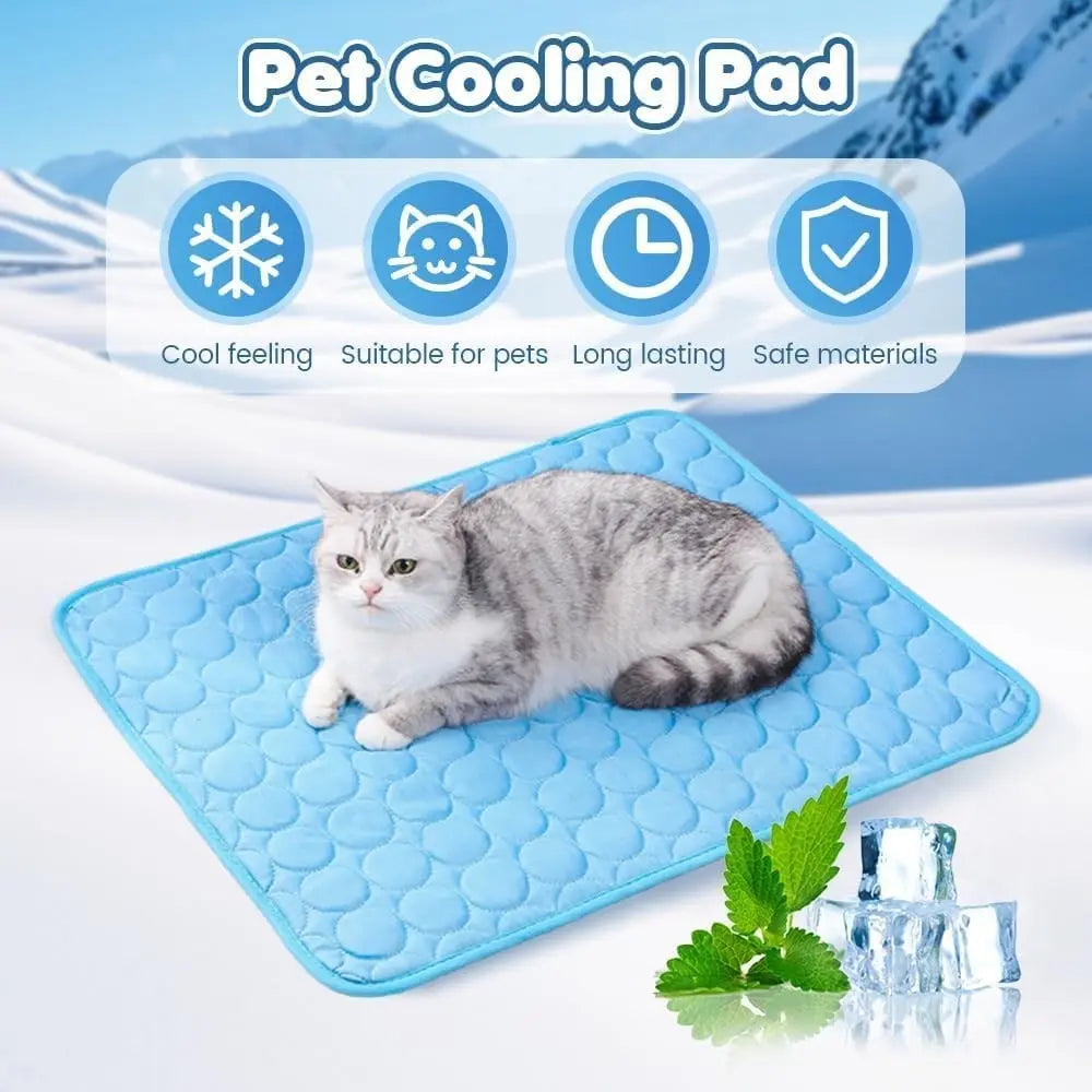 Ultimate Dog Cooling Mat - Refreshing Ice Silk Pad for Small & Medium Dogs, Waterproof & Non-Slip, Perfect for Summer Indoor & Outdoor Use!