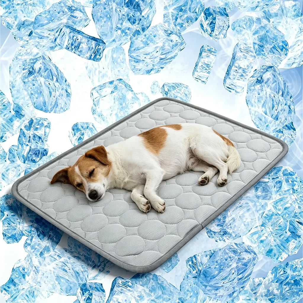Ultimate Dog Cooling Mat - Refreshing Ice Silk Pad for Small & Medium Dogs, Waterproof & Non-Slip, Perfect for Summer Indoor & Outdoor Use!