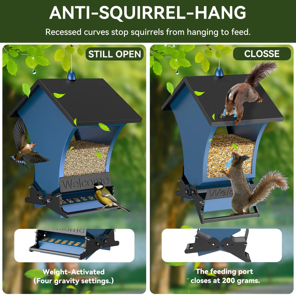 Wildpark Squirrel Proof Bird Feeder – Durable, Vibrant Orange, Perfect for Cardinals & Chickadees – Ideal Gift for Bird Lovers, Moms & Grandmas