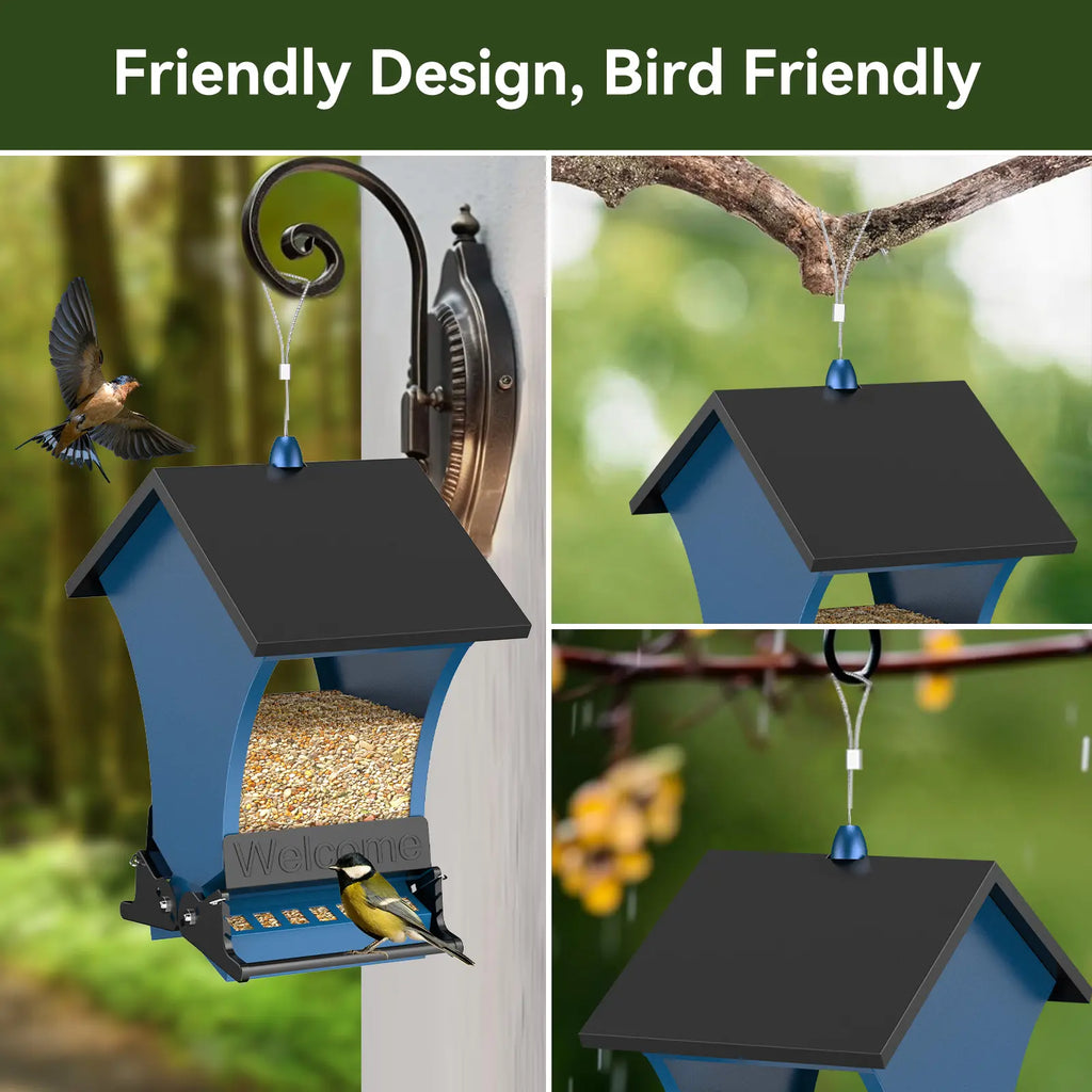 Wildpark Squirrel Proof Bird Feeder – Durable, Vibrant Orange, Perfect for Cardinals & Chickadees – Ideal Gift for Bird Lovers, Moms & Grandmas