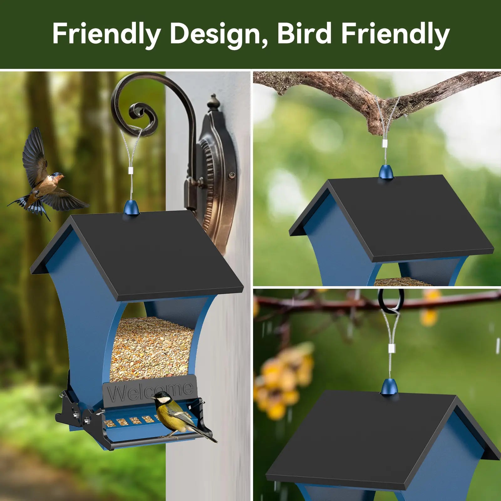Wildpark Squirrel Proof Bird Feeder – Durable, Vibrant Orange, Perfect for Cardinals & Chickadees – Ideal Gift for Bird Lovers, Moms & Grandmas