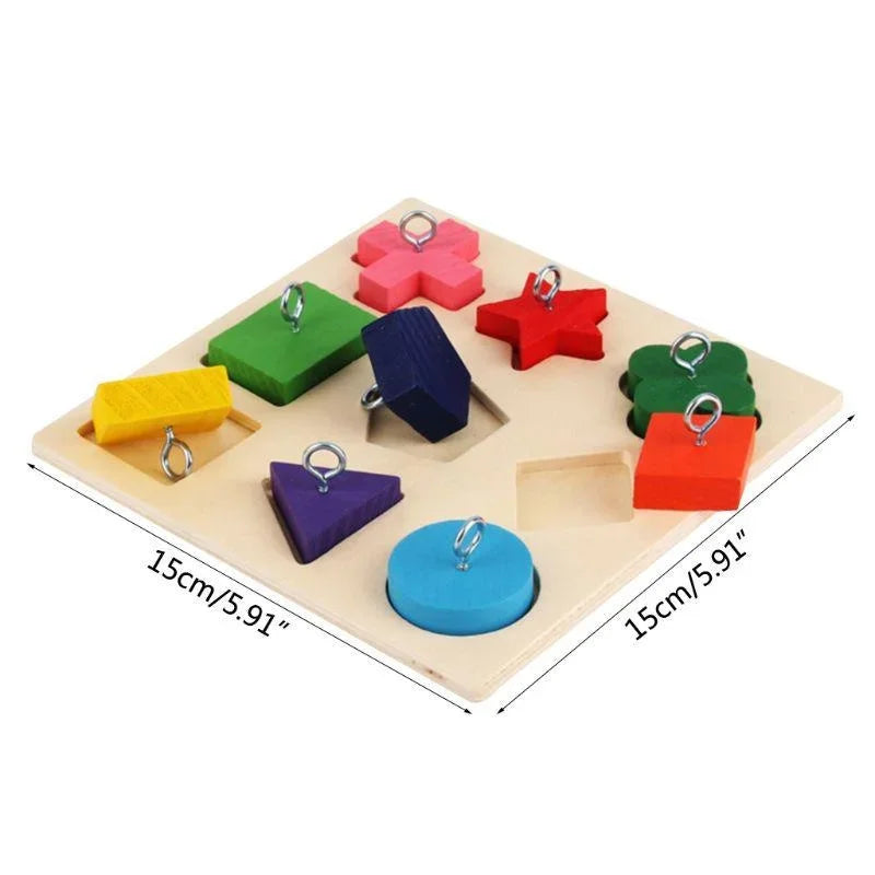 "Feathered Architects: The Ultimate Wooden Block Puzzle for Your Bird's Next Big Construction Project!"