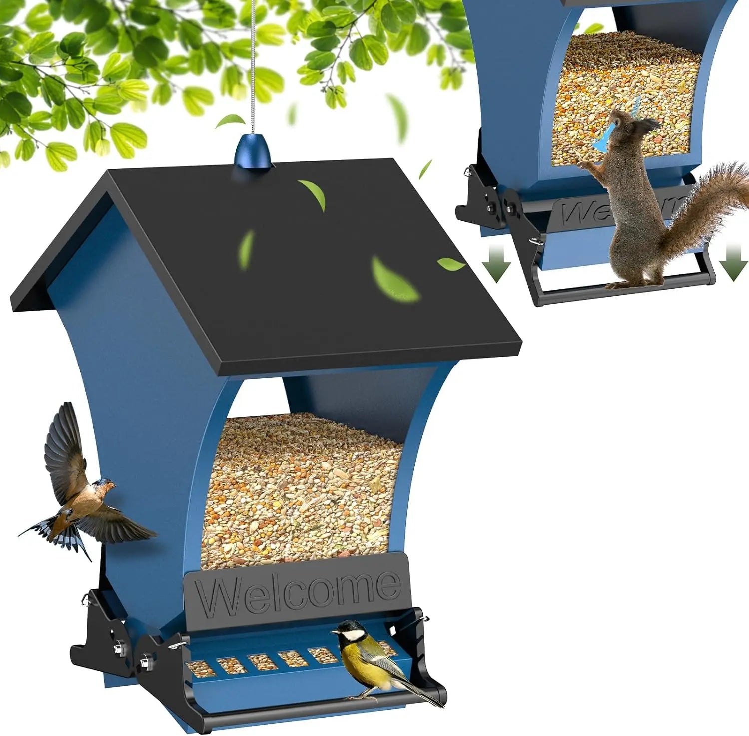 Wildpark Squirrel Proof Bird Feeder – Durable, Vibrant Orange, Perfect for Cardinals & Chickadees – Ideal Gift for Bird Lovers, Moms & Grandmas
