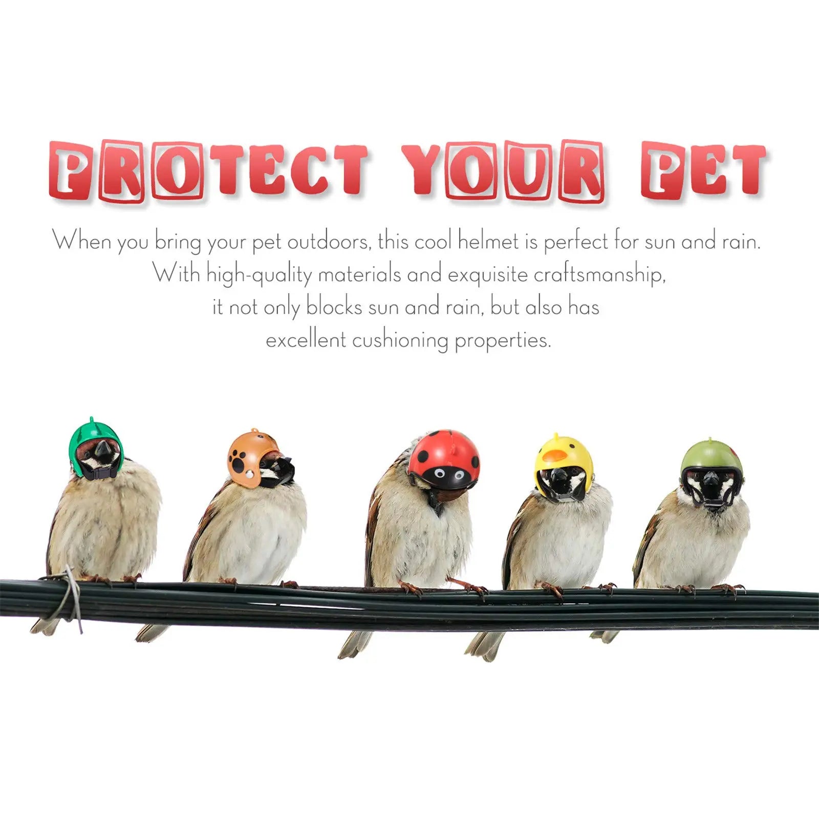 8-Piece Rainproof Chicken Hats - Stylish and Functional Protective Gear for Chickens and Parrots