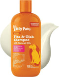 Transform Bath Time into Bliss with Zesty Paws Natural Flea and Tick Removal Shampoo for Dogs - 16 Fl Oz of Soothing Cedarwood and Peppermint Formula for Healthy Skin and Coat