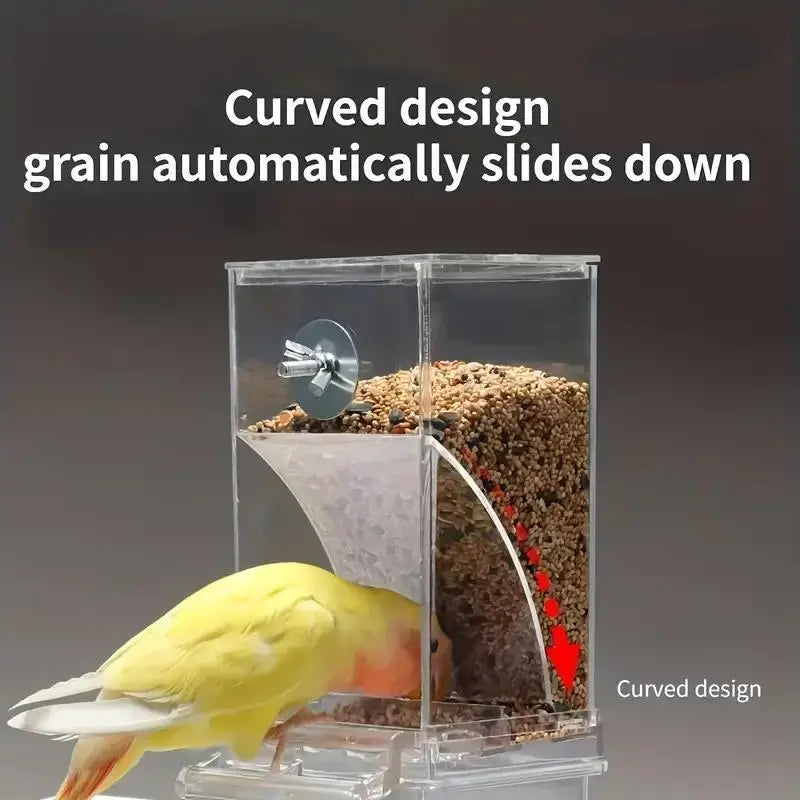 Hanging Pet Feeder and Water Dispenser Combo, Bird Feeding Tool, No Electricity Required, Automatic Gravity Feeder Parrot Food and Water Solution, Ideal for Parakeets, Lovebirds, and Squirrels